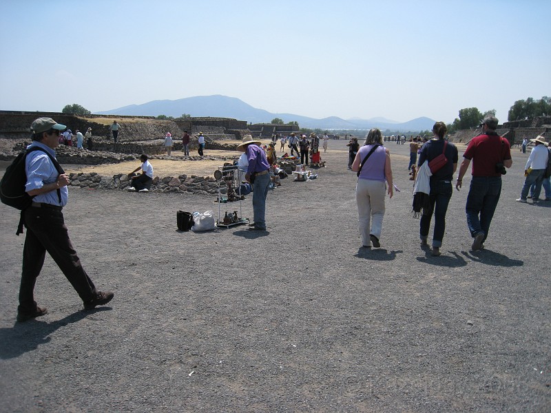Mexico Pyramids - Mexico City 2009 0955.jpg - A trip to the Teotihuacan area of Mexico to visit the pyramids. A vast complex and a great climb to the top. This was followed by lunch in a cave, then a visit to the historical center of Mexico City. March 2009.